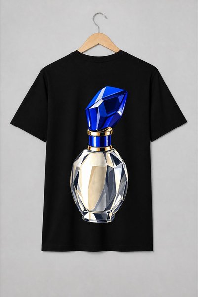 Generic Brand Tricou unisex cu Flacon de parfum pop-art