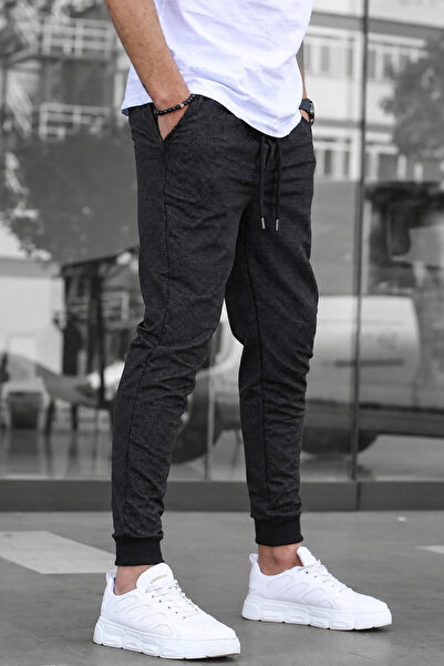 SURMARİ Unisex Rain Pattern Regular Fit Ribbed Leg Black, Gray, Navy Blue, Co...