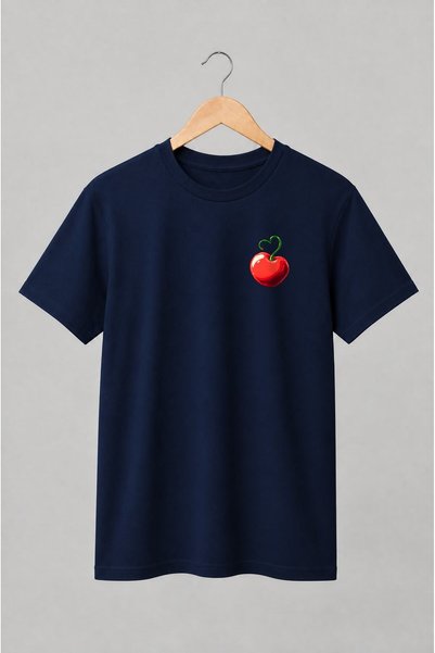 Generic Brand Tricou unisex cu Măr roșu pop-art