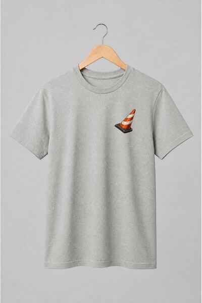 Generic Brand Tricou unisex cu Con de trafic grunge