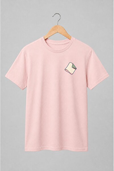 Generic Brand Tricou unisex cu Pagină de jurnal geometrică
