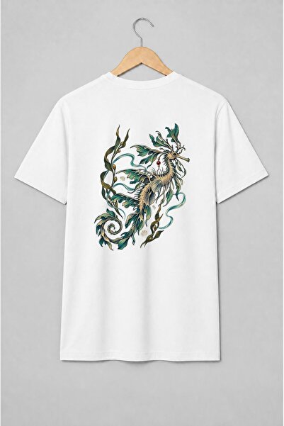 Generic Brand Tricou unisex cu Dragon de mare frunzos cu alge marine