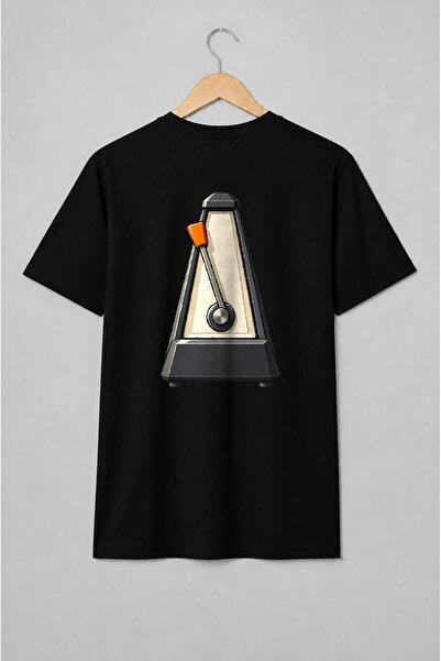 Generic Brand Tricou unisex cu Metronom mecanic pentru muzicieni