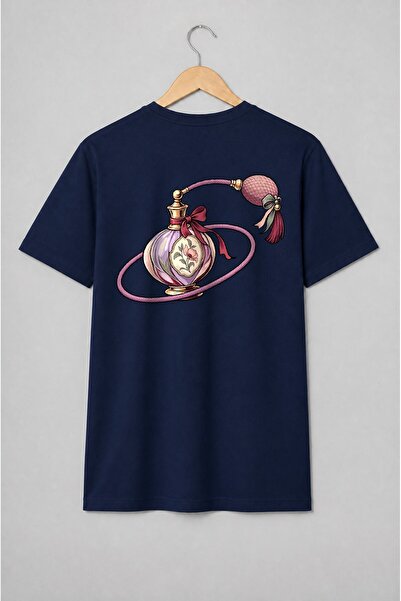 Generic Brand Tricou unisex cu Atomizor de parfum vintage cu floare romantică