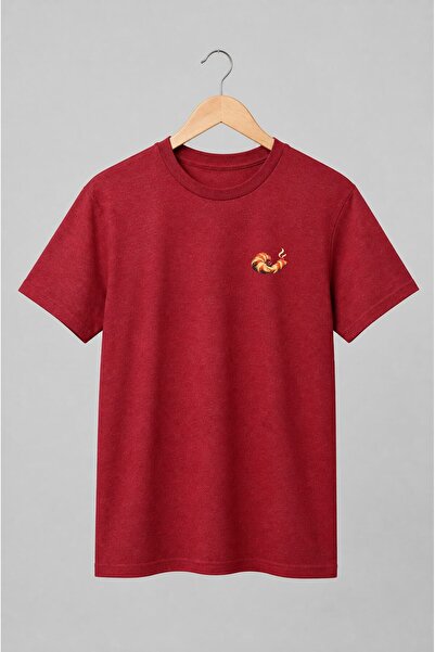 Generic Brand Tricou unisex cu Croissant cu boabă de cafea retro