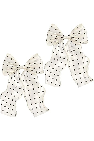 TERRIFI 2 Pcs Large Hair Bow Clips,Long-Tail Hair Clips,Silk Yarn Ribbon Hair...