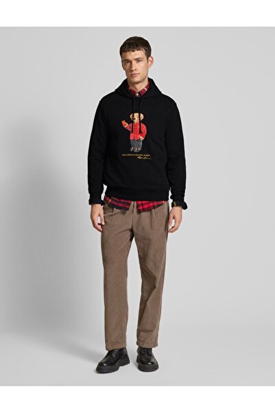 Ralph Lauren Blue Ay Yeni Yılı Polo Ayı Polar Kapüşonlu Sweatshirt