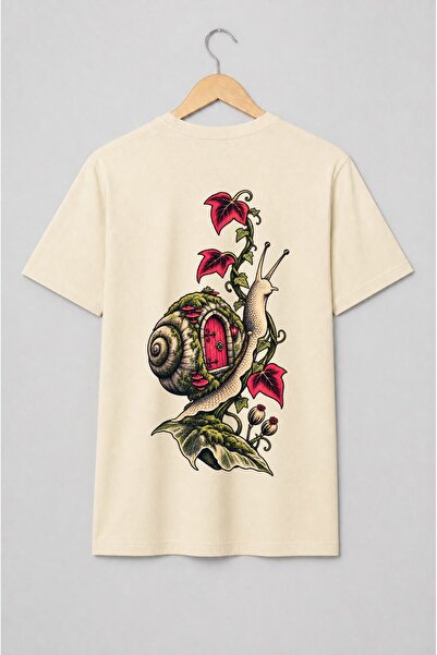 Generic Brand Tricou unisex cu Melc cu căsuță în cochilie fantasy