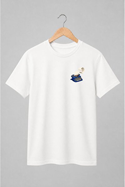 Generic Brand Tricou unisex cu Mașină de scris vintage