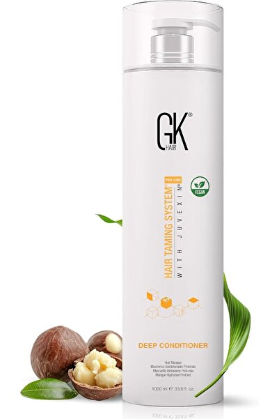 GK HAIR قناع الكيراتين العالمي للعناية العميقة (33.8 أونصة سائلة/1000 مل) علا...