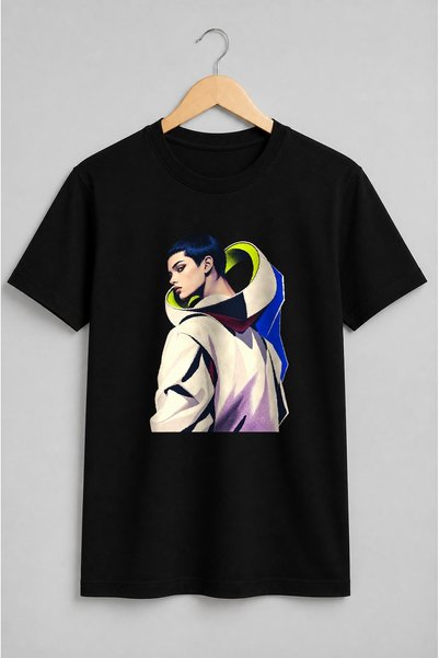 Generic Brand Tricou unisex cu Portret de model în colaj fashion