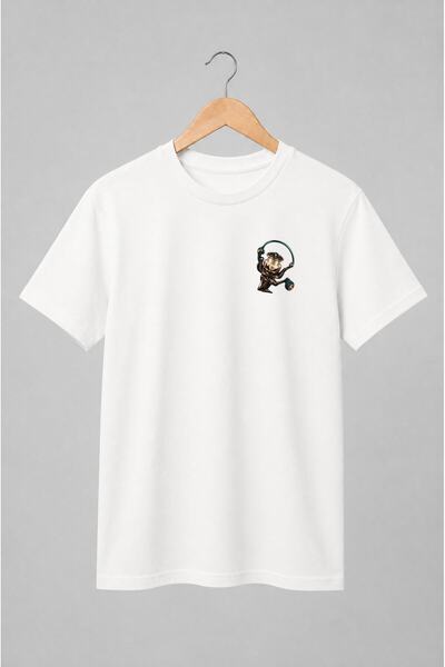 Generic Brand Tricou unisex cu Mulineta de pescuit stilizată pentru pescari