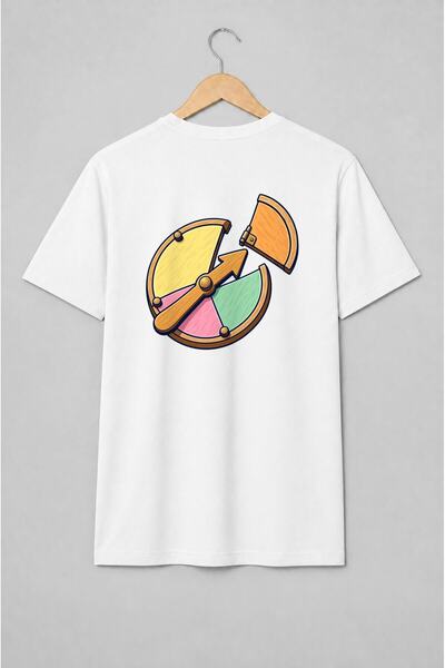 Generic Brand Tricou unisex cu Roată de joc de masă retro