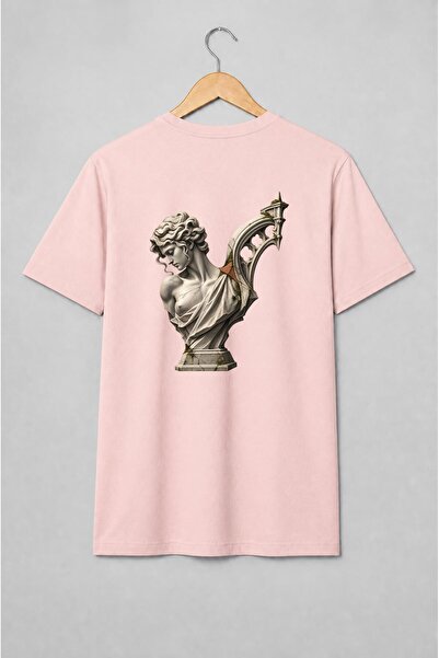 Generic Brand Tricou unisex cu Bust de statuie clasică cu arcadă gotică dark ...