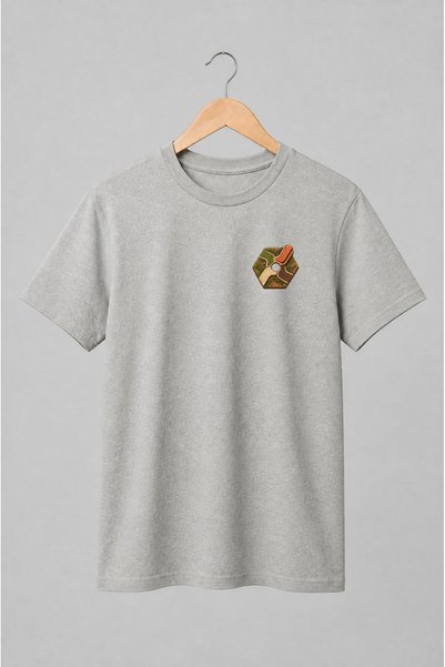 Generic Brand Tricou unisex cu Tablă de joc hexagonală cu teren fantasy