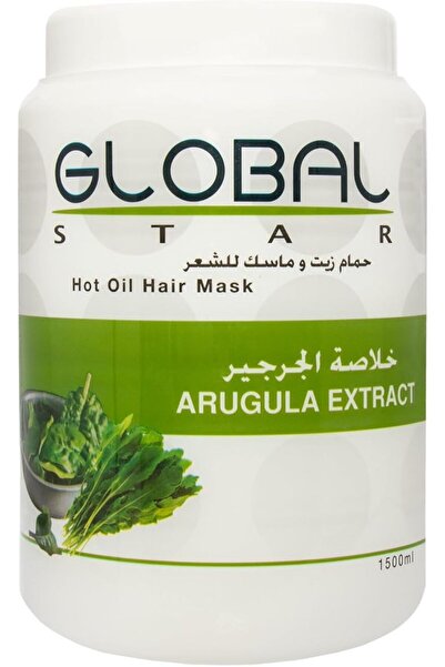 Globalstar قناع الشعر بالزيت الساخن بخلاصة الجرجير من جلوبال ستار، 1.5 لتر، م...