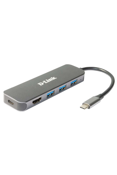 D-Link Hub extern, 3 porturi USB 3.0 SuperSpeed, 1 port USB-C cu sincronizare...