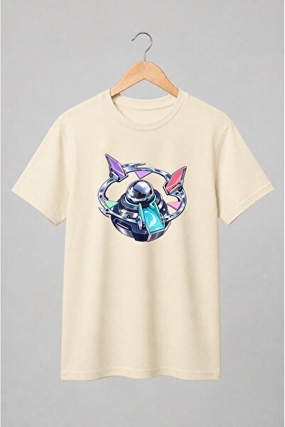 Generic Brand Tricou unisex cu Arena arcade futuristă cu sferă metalică