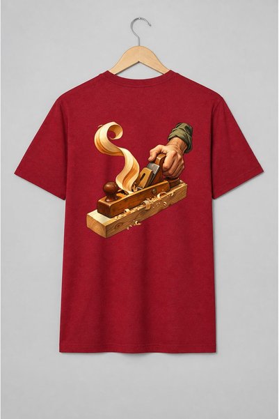 Generic Brand Tricou unisex cu Rindea de tâmplărie în atelier de lemn