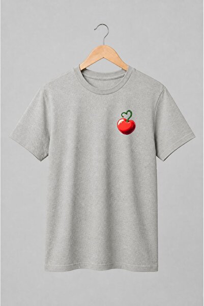Generic Brand Tricou unisex cu Măr roșu pop-art