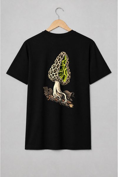 Generic Brand Tricou unisex cu Ciupercă secționată vintage