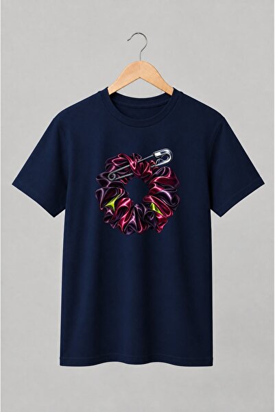 Generic Brand Tricou unisex cu Scrunchie cu ac de siguranță punk