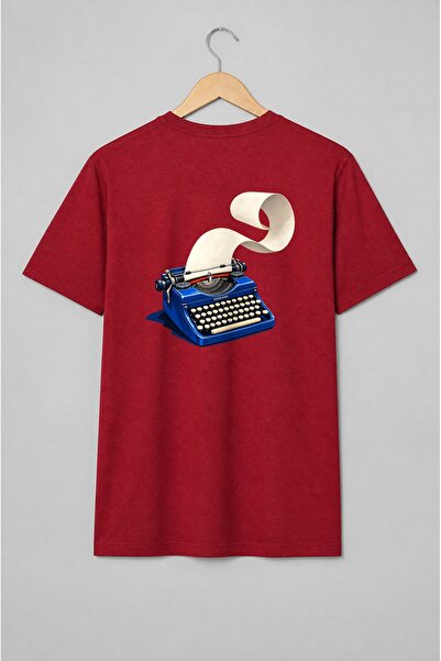 Generic Brand Tricou unisex cu Mașină de scris vintage