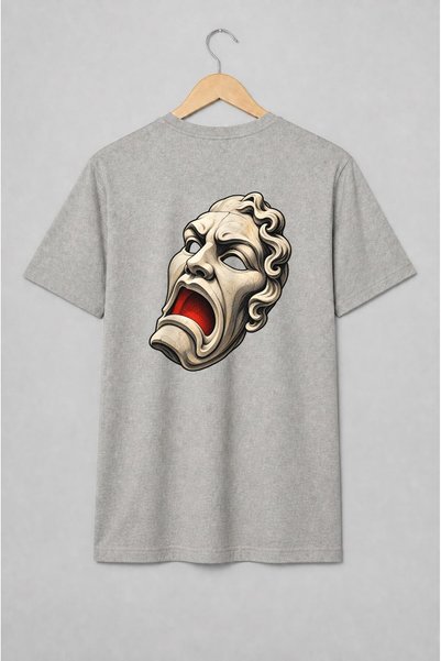 Generic Brand Tricou unisex cu Mască teatrală clasică în stil vintage