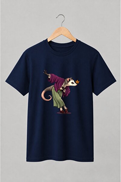 Generic Brand Tricou unisex cu Oposum antropomorf în stil fantasy
