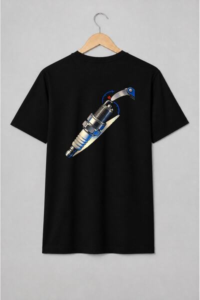 Generic Brand Tricou unisex cu Bujie auto stil retro