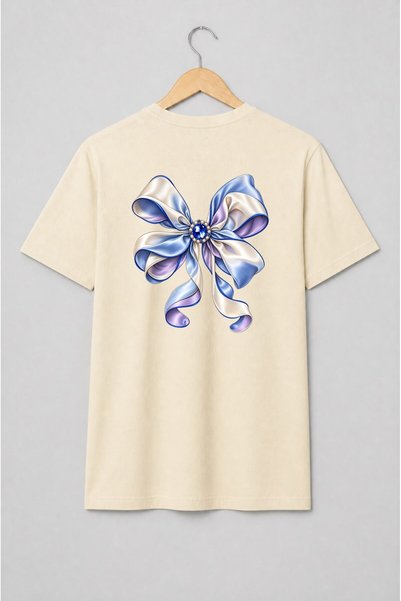 Generic Brand Tricou unisex cu Fundă cu bijuterie albastră în stil romantic