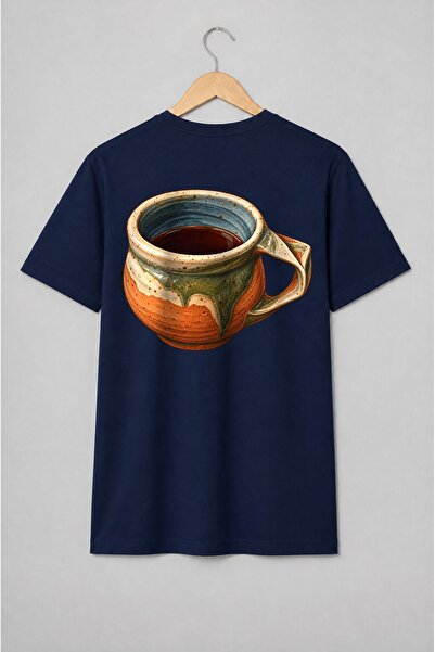 Generic Brand Tricou unisex cu Cană de ceramică rustică