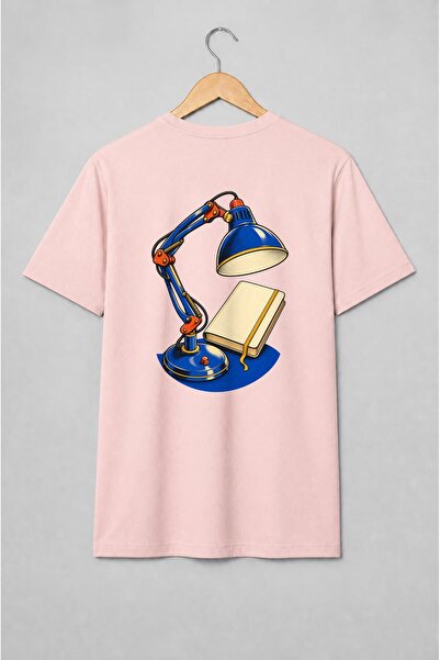 Generic Brand Tricou unisex cu Lampă de birou și jurnal vintage
