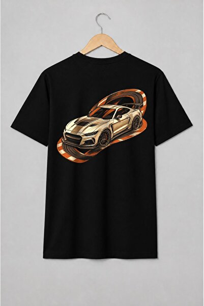 Generic Brand Tricou unisex cu Mașină sport pe circuit în stil motorsport retro