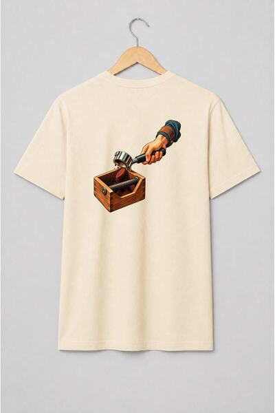Generic Brand Tricou unisex cu Portafiltru espresso și cafea măcinată stil ba...