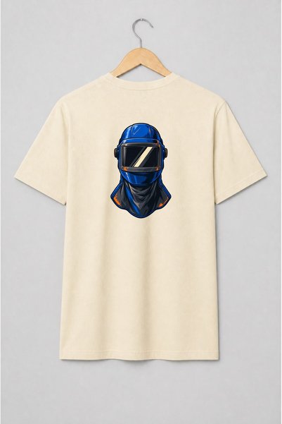 Generic Brand Tricou unisex cu Cască cu vizieră pentru atelier