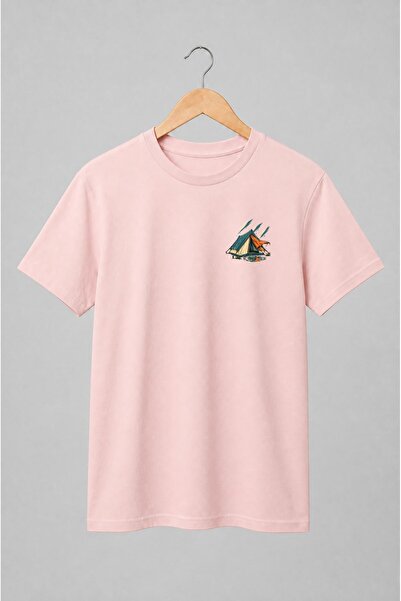 Generic Brand Tricou unisex cu Cort de camping sub ploaie outdoor