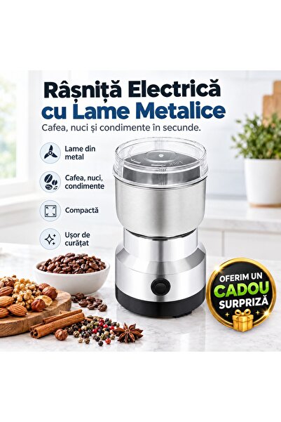 Zâna Casei Ηλεκτρικός μύλος με μεταλλικές λεπίδες για καφέ, ξηρούς καρπούς κα...