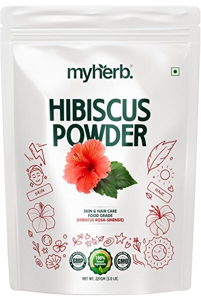 myherb مسحوق الكركديه العضوي الطبيعي 100% (Hibiscus rosa-sinensis) | |   227 ...