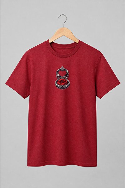 Generic Brand Tricou unisex cu Cutie de pudră vintage cu inimă și fundă