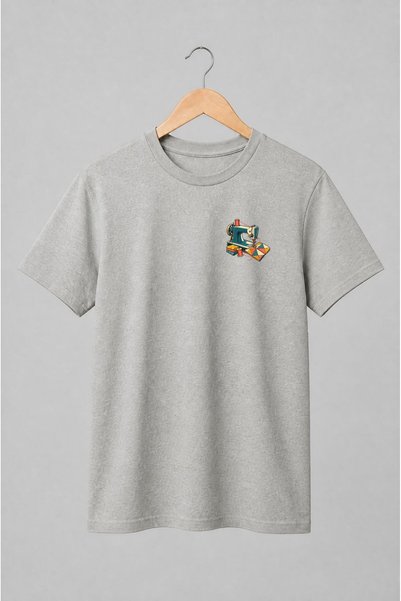Generic Brand Tricou unisex cu Mașină de cusut vintage