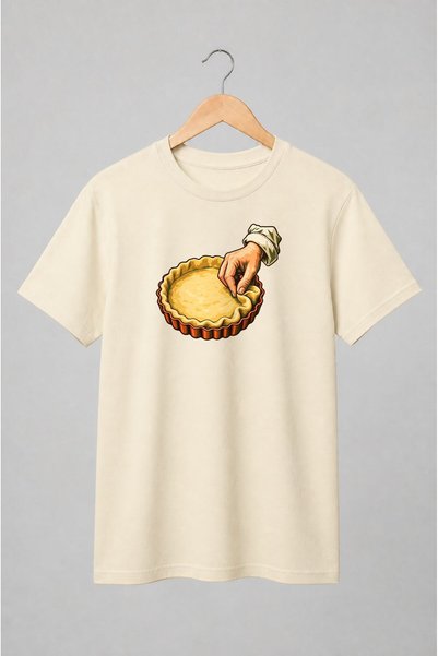 Generic Brand Tricou unisex cu Tartă rustică cu mână ilustrată