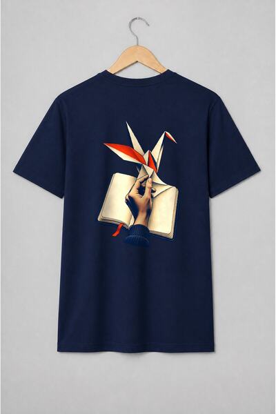 Generic Brand Tricou unisex cu Cocor origami și jurnal deschis pentru journaling