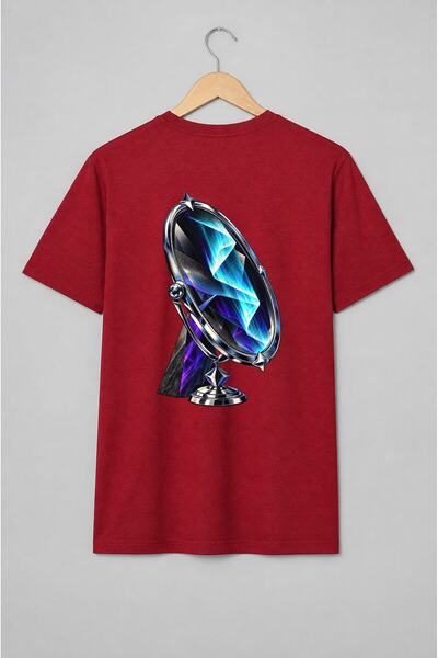 Generic Brand Tricou unisex cu Portal cosmic cu cristal geometric stil mistic