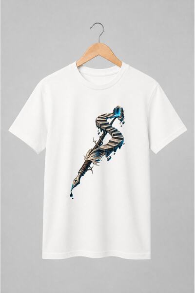 Generic Brand Tricou unisex cu Scară de piatră plutitoare cu portal albastru ...