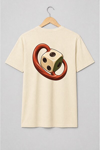 Generic Brand Tricou unisex cu Zar cu panglică roșie pentru jocuri de masă