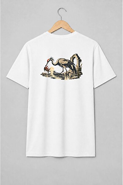 Generic Brand Tricou unisex cu Cocor și coroană în peisaj medieval