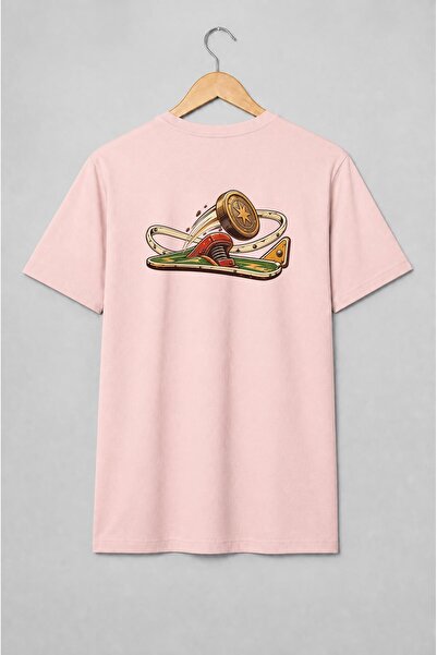 Generic Brand Tricou unisex cu Joc arcade retro cu jeton și stea