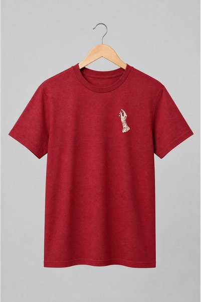 Generic Brand Tricou unisex cu Mână cu mănușă și inimă roșie romantică