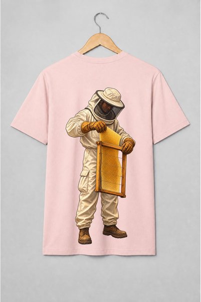 Generic Brand Tricou unisex cu Apicultor cu ramă de fagure stil vintage